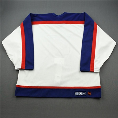 New York Rangers - White Vintage Jersey w/ 'V' Patch AirKnit Material, Size 58