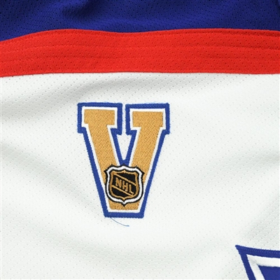 New York Rangers - White Vintage Jersey w/ 'V' Patch AirKnit Material, Size 58