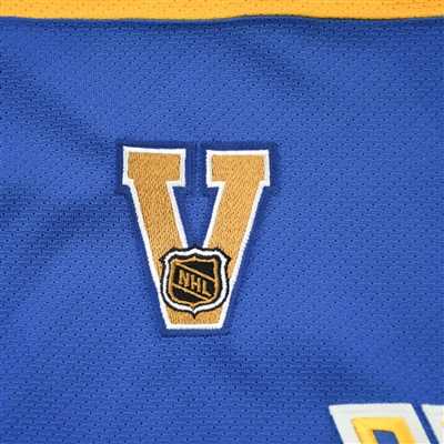 St. Louis Blues - Blue Vintage Jersey w/ 'V' Patch AirKnit Material , Size 58