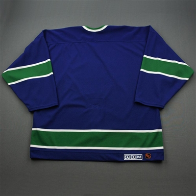 Vancouver Canucks - Blue Vintage Jersey w/ 'V' Patch AirKnit Material, Size 56