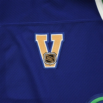 Vancouver Canucks - Blue Vintage Jersey w/ 'V' Patch AirKnit Material, Size 56