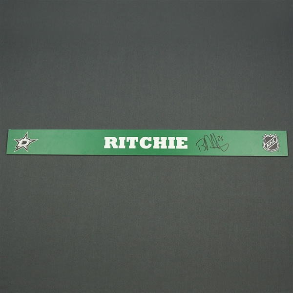 Brett Ritchie - Dallas Stars - Autographed Name Plate