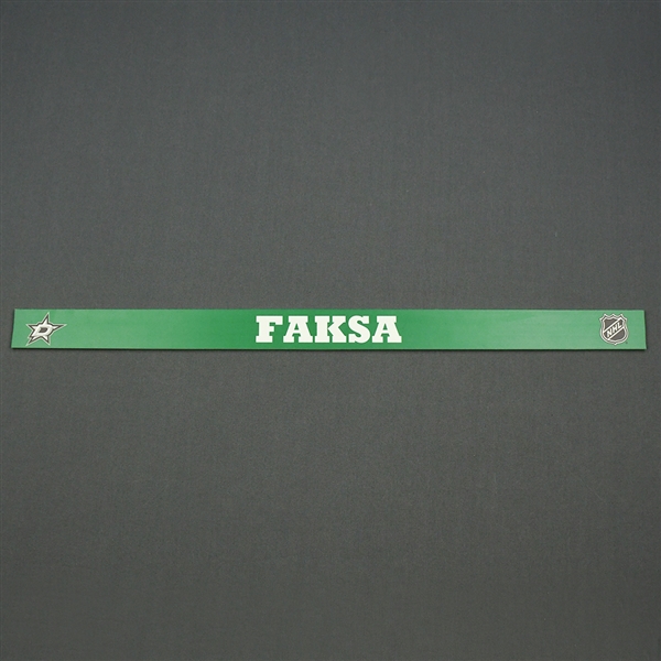 Radek Faksa - Dallas Stars - Name Plate