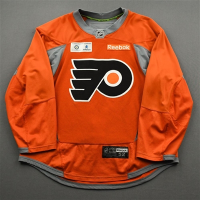Claude Giroux - 2014-15 - Philadelphia Flyers - Orange Practice Jersey w/ Rothman Institute Patch