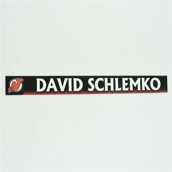 David Schlemko - New Jersey Devils Locker Room Nameplate  