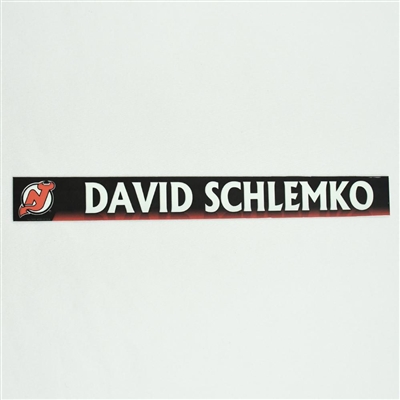 David Schlemko - New Jersey Devils Locker Room Nameplate  