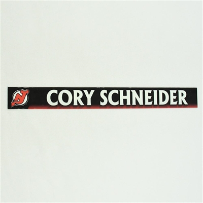 Cory Schneider - New Jersey Devils Locker Room Nameplate  