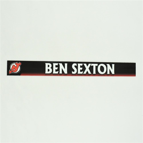 Ben Sexton - New Jersey Devils Locker Room Nameplate  