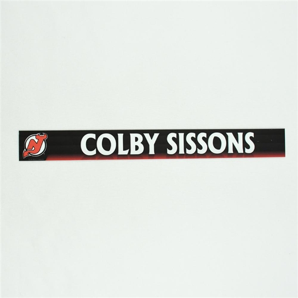 Colby Sissons - New Jersey Devils Locker Room Nameplate  