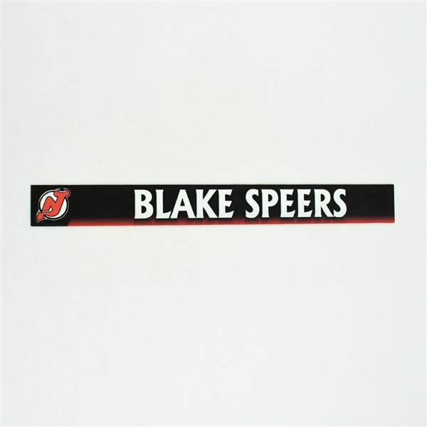 Blake Speers - New Jersey Devils Locker Room Nameplate  