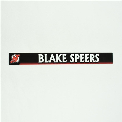 Blake Speers - New Jersey Devils Locker Room Nameplate  