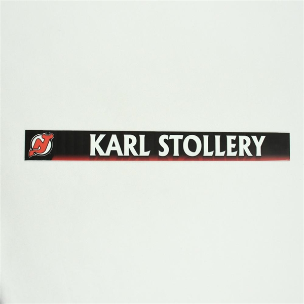 Karl Stolley - New Jersey Devils Locker Room Nameplate  