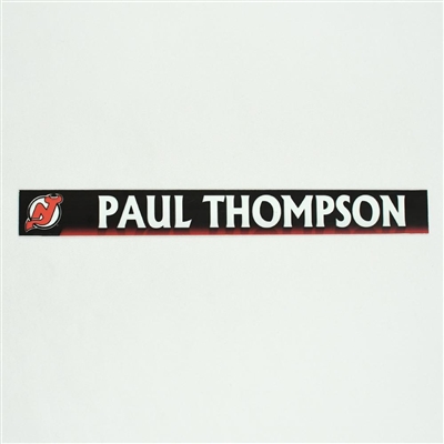 Paul Thompson - New Jersey Devils Locker Room Nameplate  
