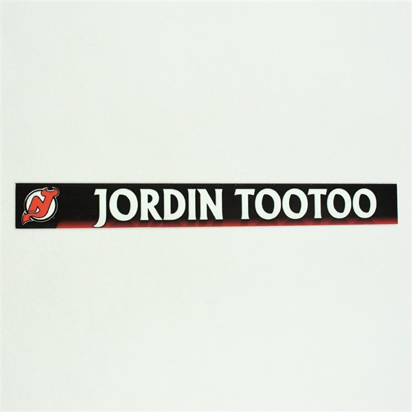 Jordin Tootoo - New Jersey Devils Locker Room Nameplate  