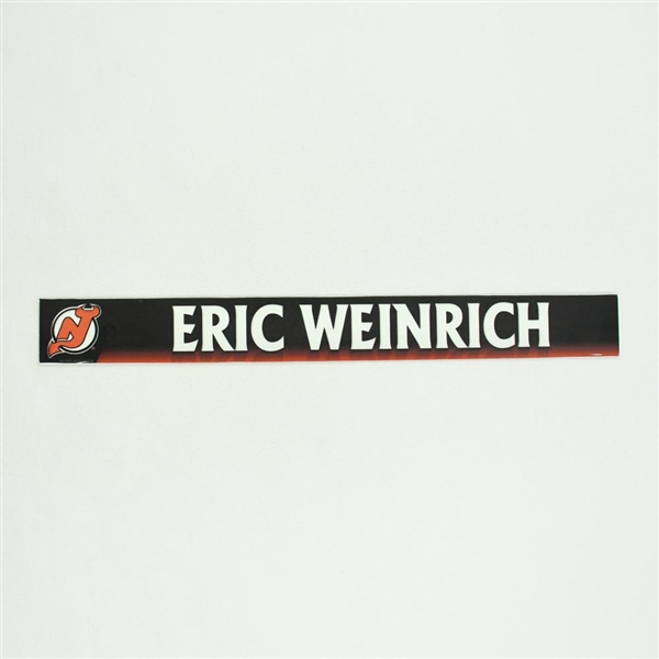 Eric Weinrich - New Jersey Devils Locker Room Nameplate  