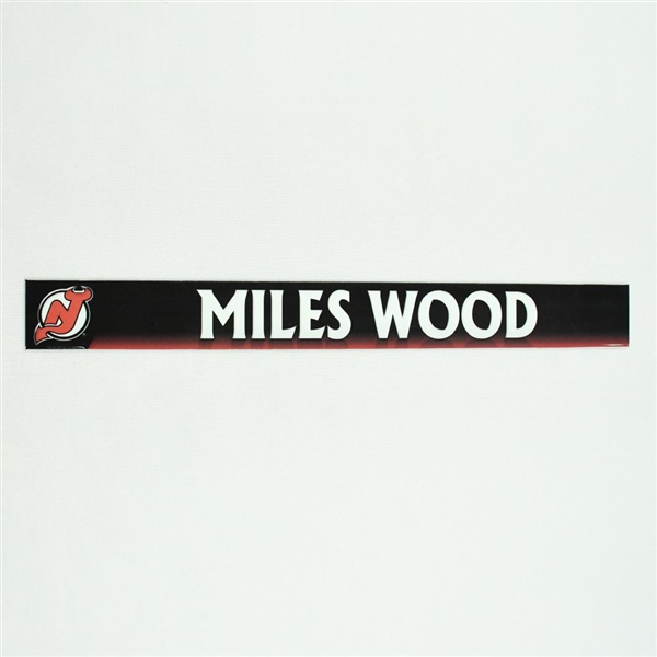Miles Wood - New Jersey Devils Locker Room Nameplate  