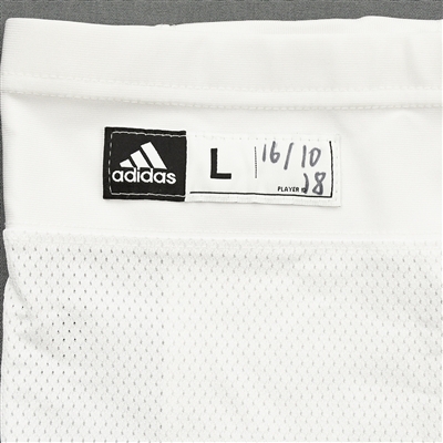 Connor McDavid - Game-Worn White adidas Socks - October 16, 2018 at Winnipeg Jets - Photo LOA Included