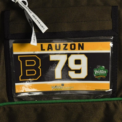 Jeremy Lauzon - Boston Bruins - Winter Classic - Used Equipment Bag 