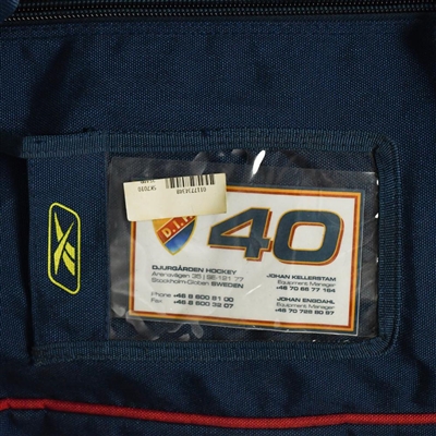 Swedish Hockey League's Djurgardens IF - Used Equipment Bag 