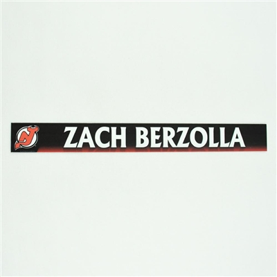 Zach Berzola - New Jersey Devils Locker Room Nameplate  