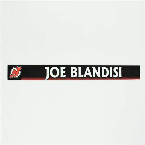 Joseph Blandisi - New Jersey Devils Locker Room Nameplate  
