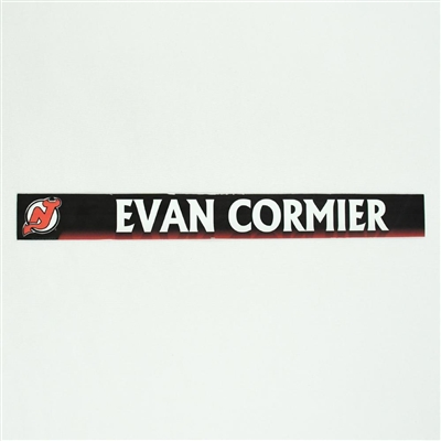 Evan Cormier - New Jersey Devils Locker Room Nameplate  