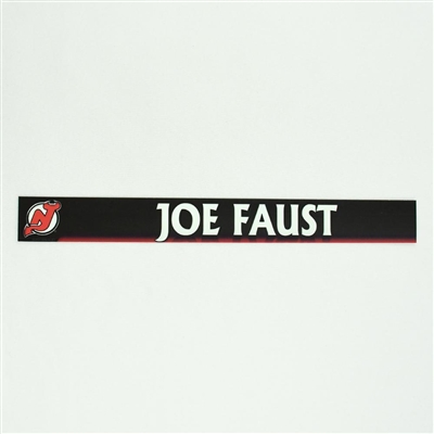 Joe Faust - New Jersey Devils Locker Room Nameplate  