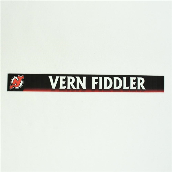 Vern Fiddler - New Jersey Devils Locker Room Nameplate  