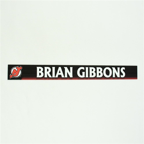 Brian Gibbons - New Jersey Devils Locker Room Nameplate  