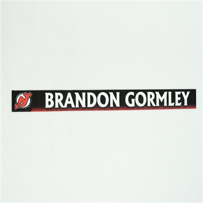 Brandon Gormley - New Jersey Devils Locker Room Nameplate  