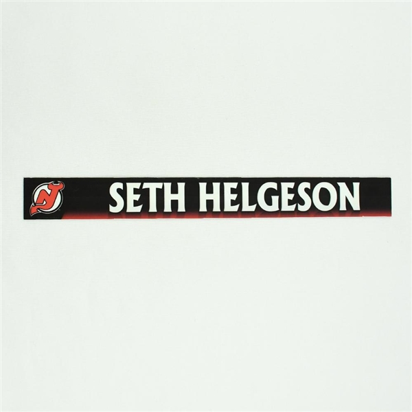 Seth Helgeson - New Jersey Devils Locker Room Nameplate  