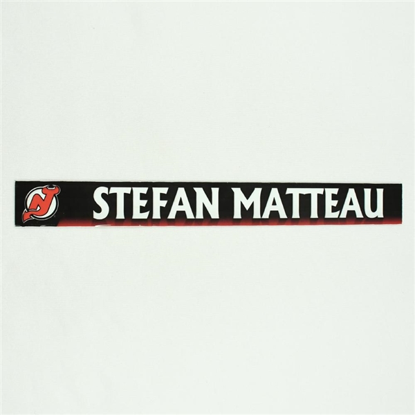 Stefan Matteau - New Jersey Devils Locker Room Nameplate  