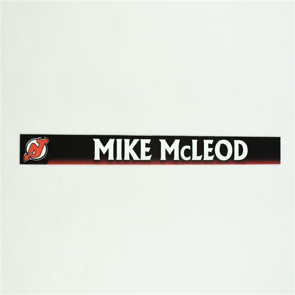 Mike McLeod - New Jersey Devils Locker Room Nameplate  
