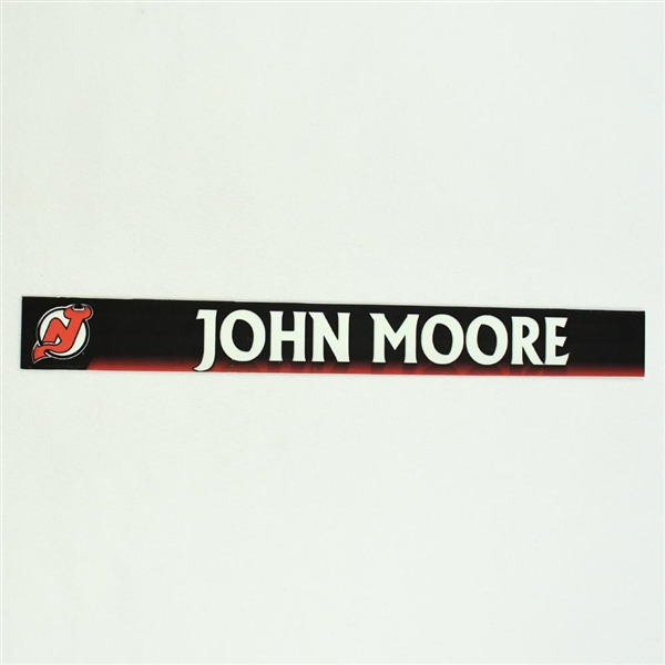 John Moore - New Jersey Devils Locker Room Nameplate  