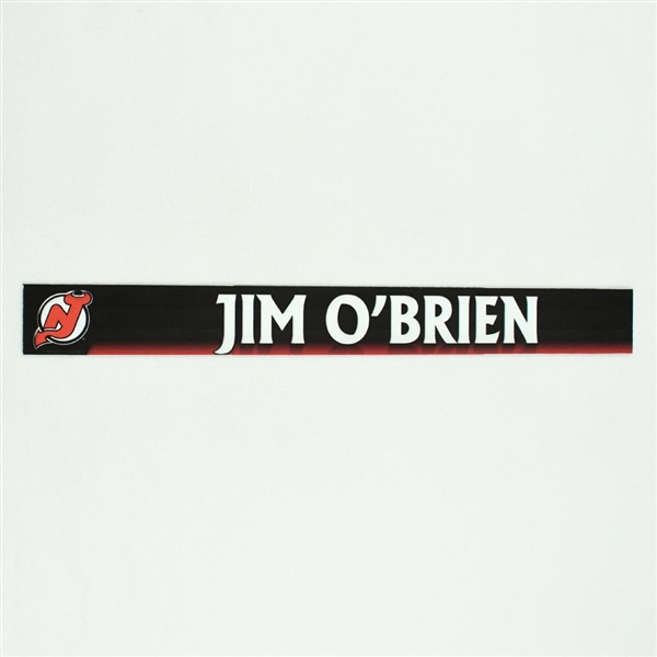 Jim OBrien - New Jersey Devils Locker Room Nameplate  