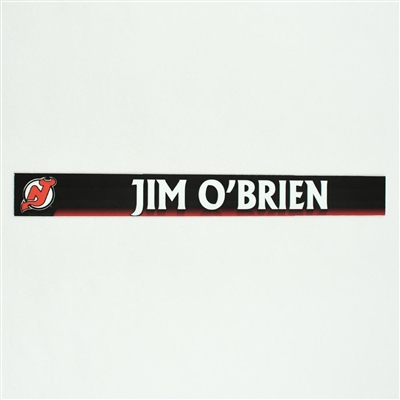 Jim O'Brien - New Jersey Devils Locker Room Nameplate  