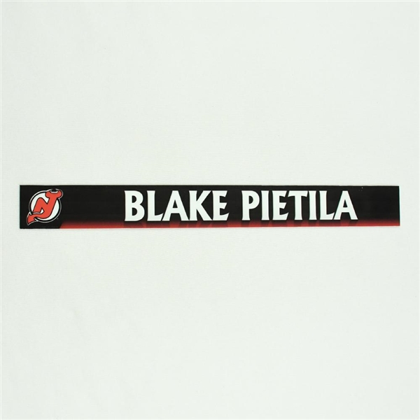 Blake Pietila - New Jersey Devils Locker Room Nameplate  