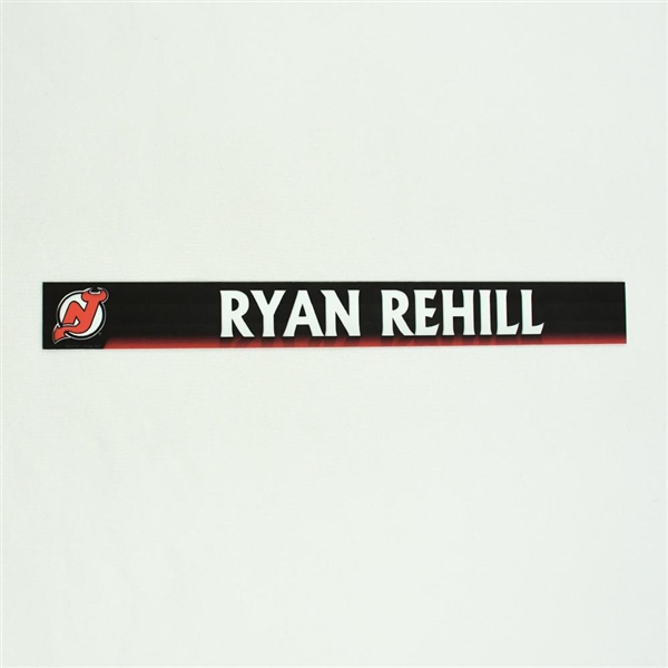 Ryan Rehill - New Jersey Devils Locker Room Nameplate  