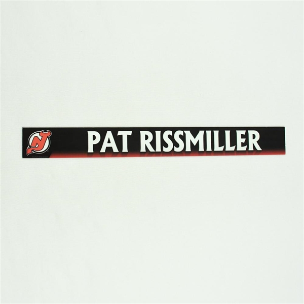 Pat Rissmiller - New Jersey Devils Locker Room Nameplate  