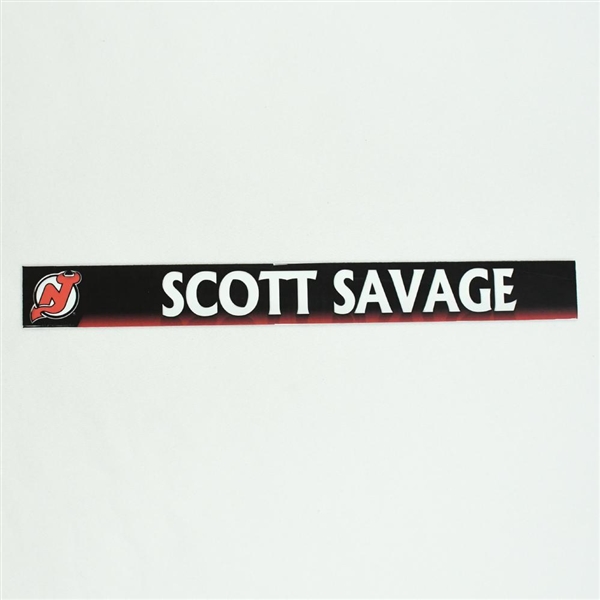 Scott Savage - New Jersey Devils Locker Room Nameplate  