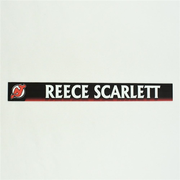Reece Scarlett - New Jersey Devils Locker Room Nameplate  
