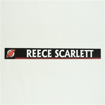Reece Scarlett - New Jersey Devils Locker Room Nameplate  