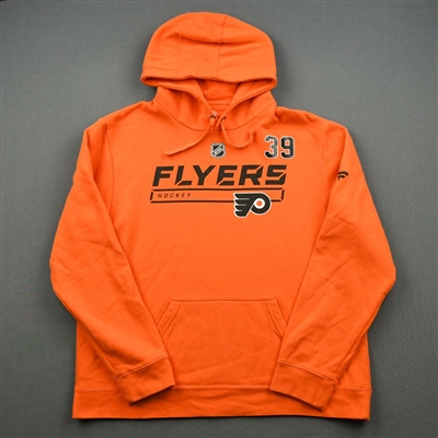 2019-20 Philadelphia Flyers - Nate Prosser - Team Issued - Orange Hooded Sweatshirt