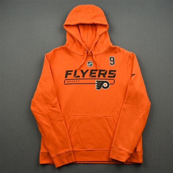 2019-20 Philadelphia Flyers - Ivan Provorov - Team Issued - Orange Hooded Sweatshirt