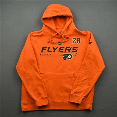 2019-20 Philadelphia Flyers - Claude Giroux - Team Issued - Orange Hooded Sweatshirt