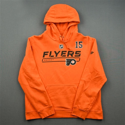 2019-20 Philadelphia Flyers - Matt Niskanen - Team Issued - Orange Hooded Sweatshirt