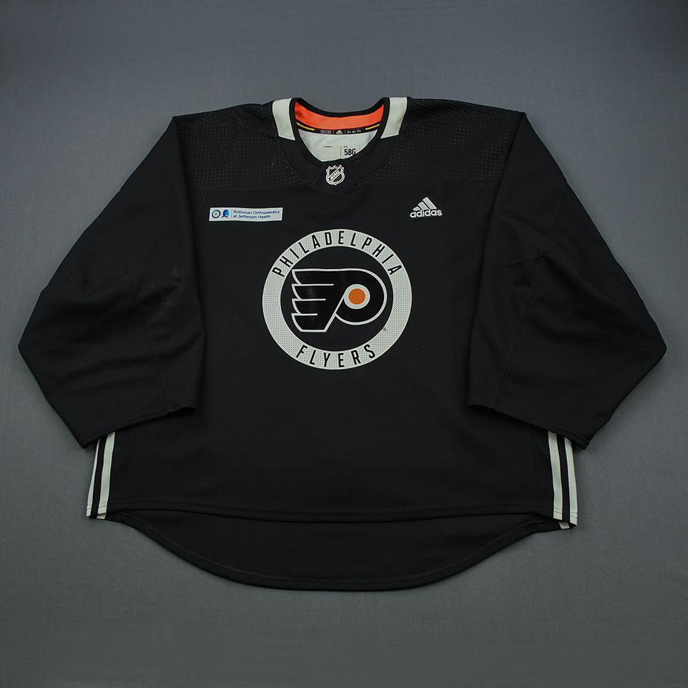 Lot Detail - Carter Hart - 2018-19 - Philadelphia Flyers - Black Practice  Jersey