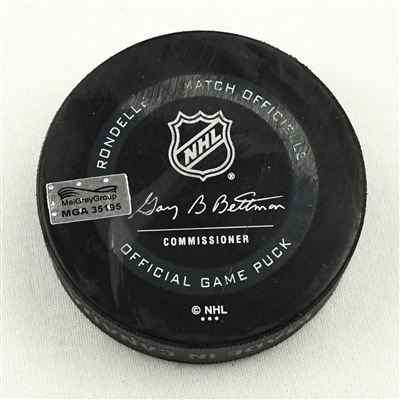 Cam Atkinson - Columbus Blue Jackets - Goal Puck - February 23, 2021 vs. Chicago Blackhawks (Blue Jackets Logo)