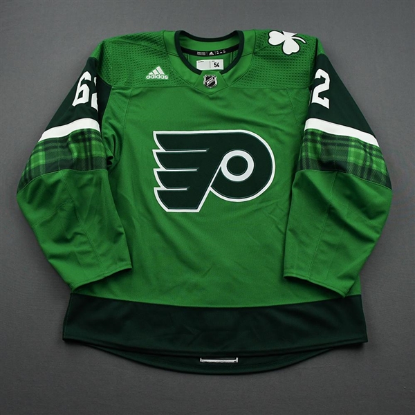 Nicolas Aube-Kubel - St. Patricks Day Warm-Up Worn Autographed Jersey 