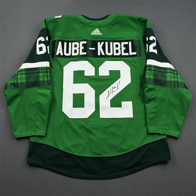 Nicolas Aube-Kubel - St. Patrick's Day Warm-Up Worn Autographed Jersey 